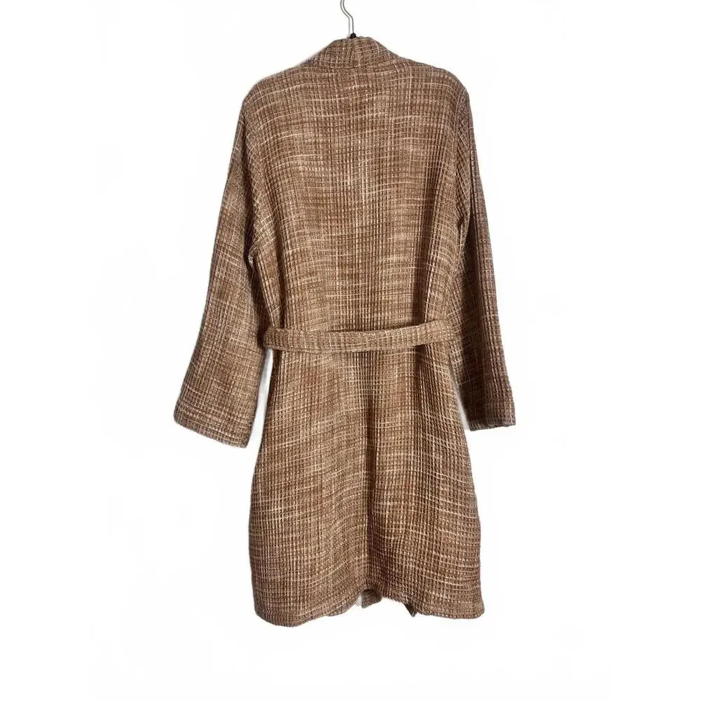 PARACHUTE Terra Brown Turkish cotton waffle weave bath robe XL Unisex - Picture 2 of 3